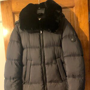 MICHAEL Michael Kors Women's Faux-Fur-Trim Hooded Puffer Coat, XXS